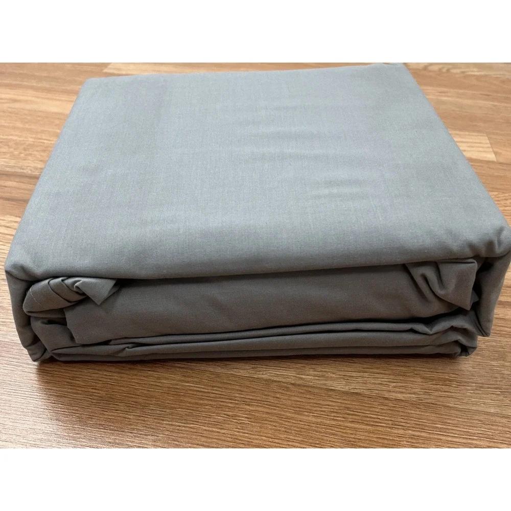 The Big One Easy Care 3 Piece Twin Size Sheet Set‎ in Medium Grey NEW